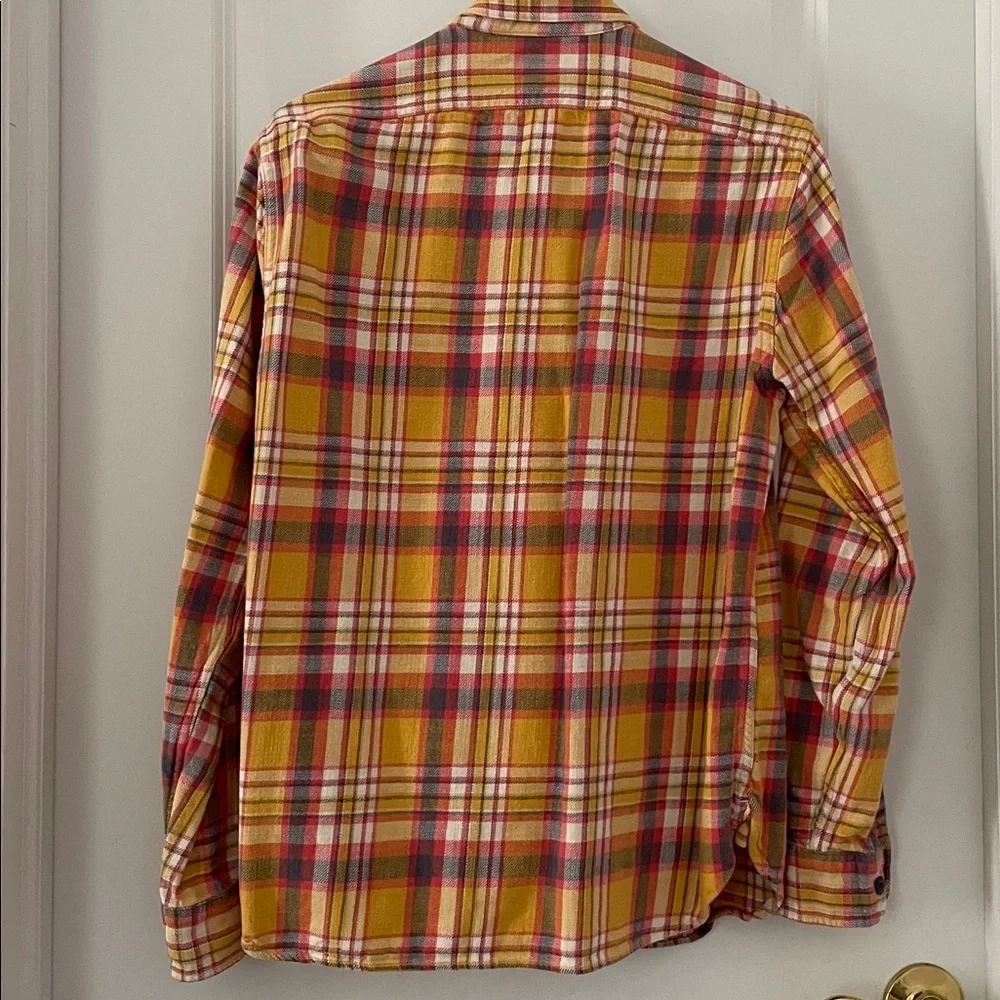 J. Crew Yellow Plaid Long-Sleeve Button-Down Shirt